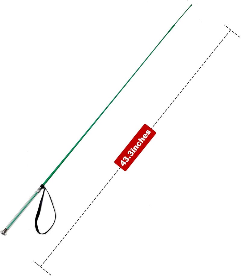 Luynro Horse Dressage Whip 43inch/47inch,Pig Whip Training Livestock Stick with Wristband,Comfortable Gel Handle - Image 2